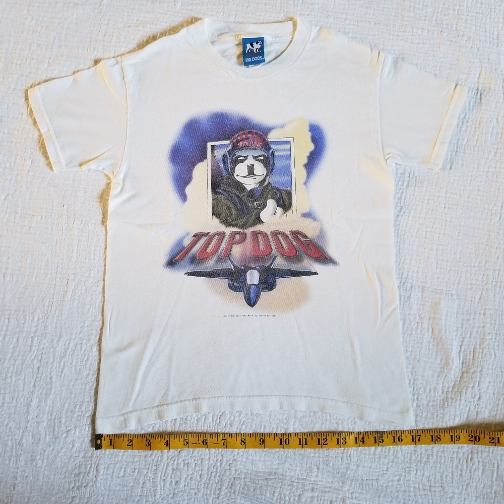 Little Big Dogs T-shirt Top Dog Pilot Kids 8/10USA